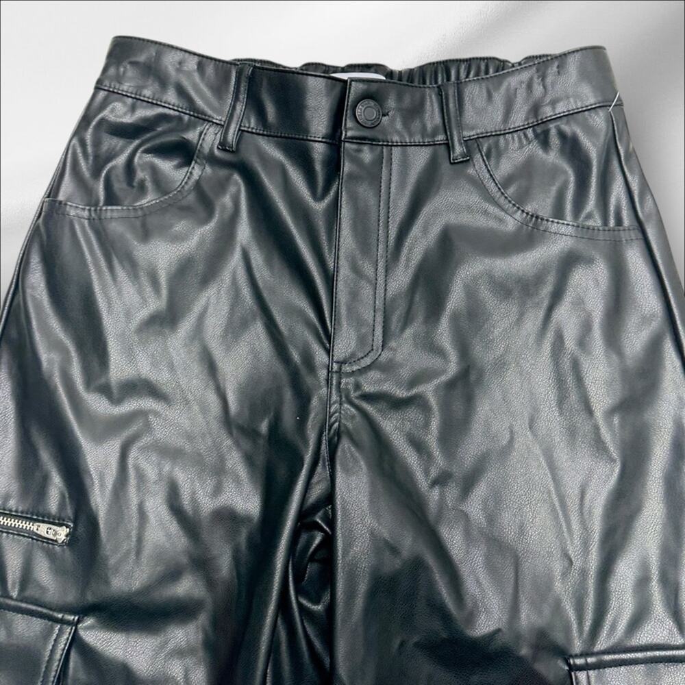 VANILLA STAR Women’s Medium Black Leather Cargo Pant